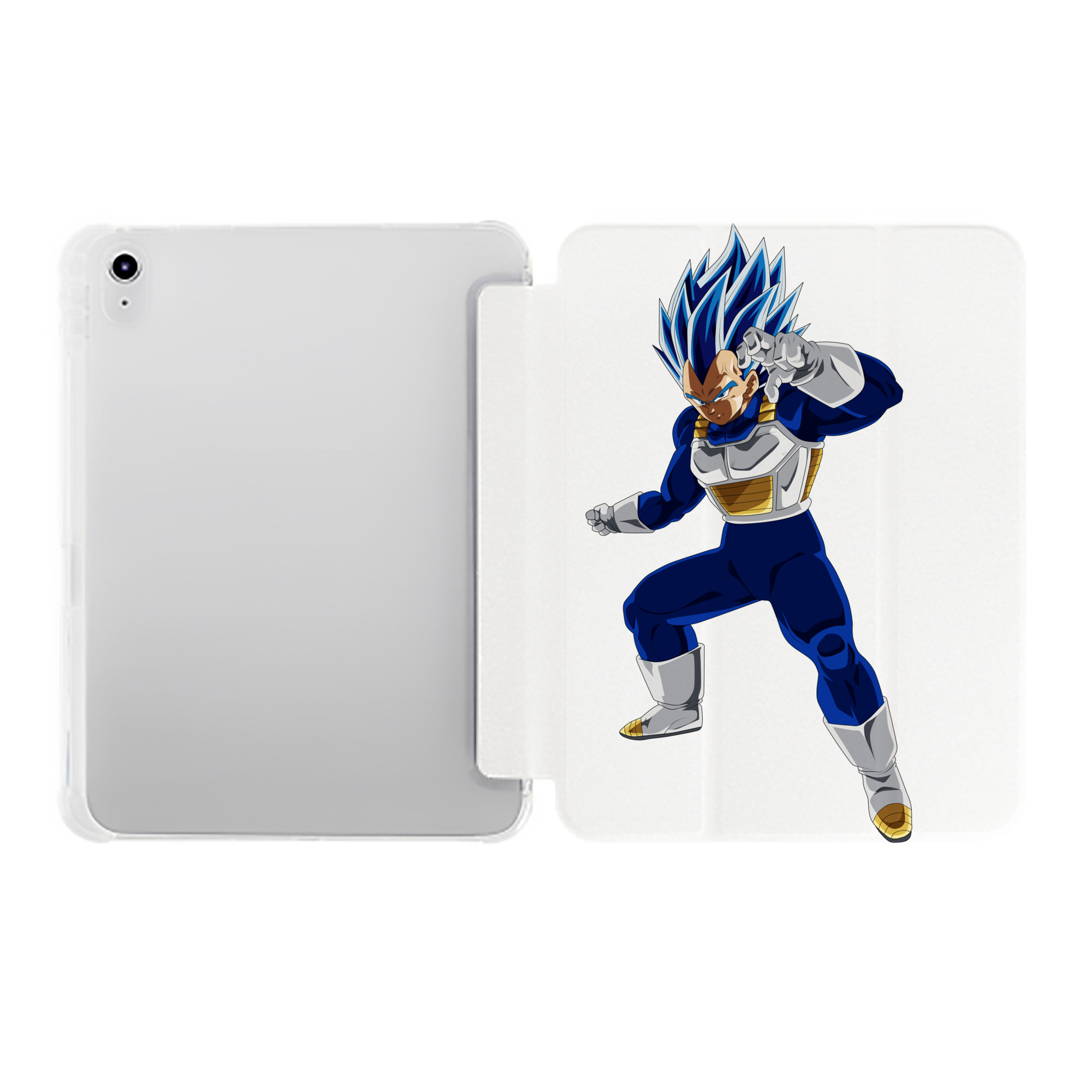 （画像用） ドラゴンボール ベジータ四世（Bejīta Yonsei）DRAGON BALL Vegeta IV IPad ケース ペン収納付き 三つ折りスタンド PUレザー×シリコン 対応機種9.5/10.5/10.9インチ